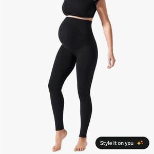 BLANQI Maternity Leggings, Over The Belly Pregnancy Tights, Moderate Support